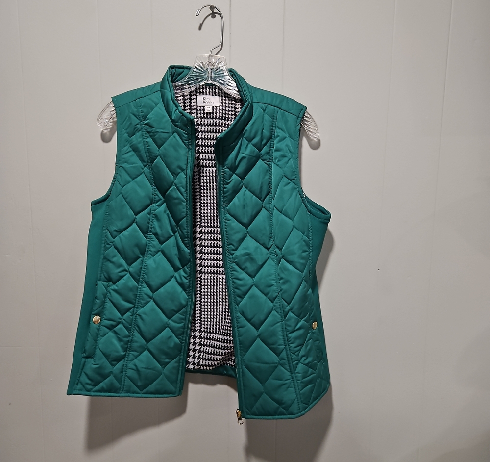Kim Rogers Green Quilted Vest